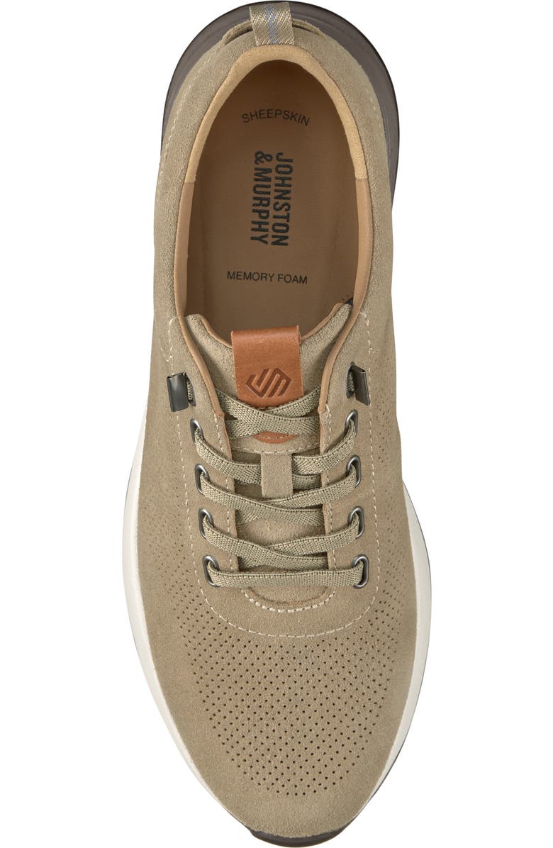 Johnston & Murphy Kinnon Perforated Leather Jogger Sneaker, Alternate, color,