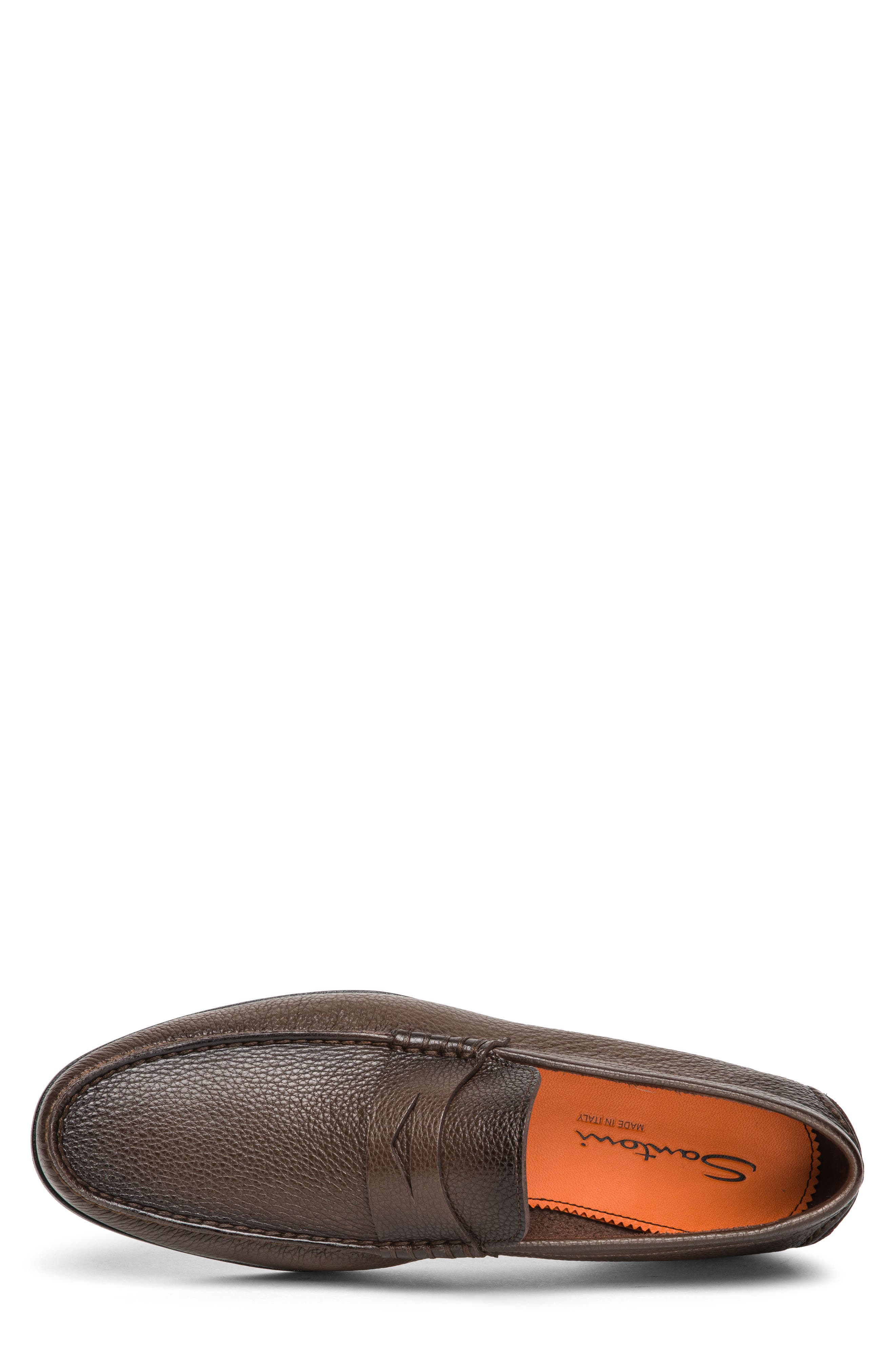Santoni Ikangia Penny Loafer, Alternate, color, Dark Brown
