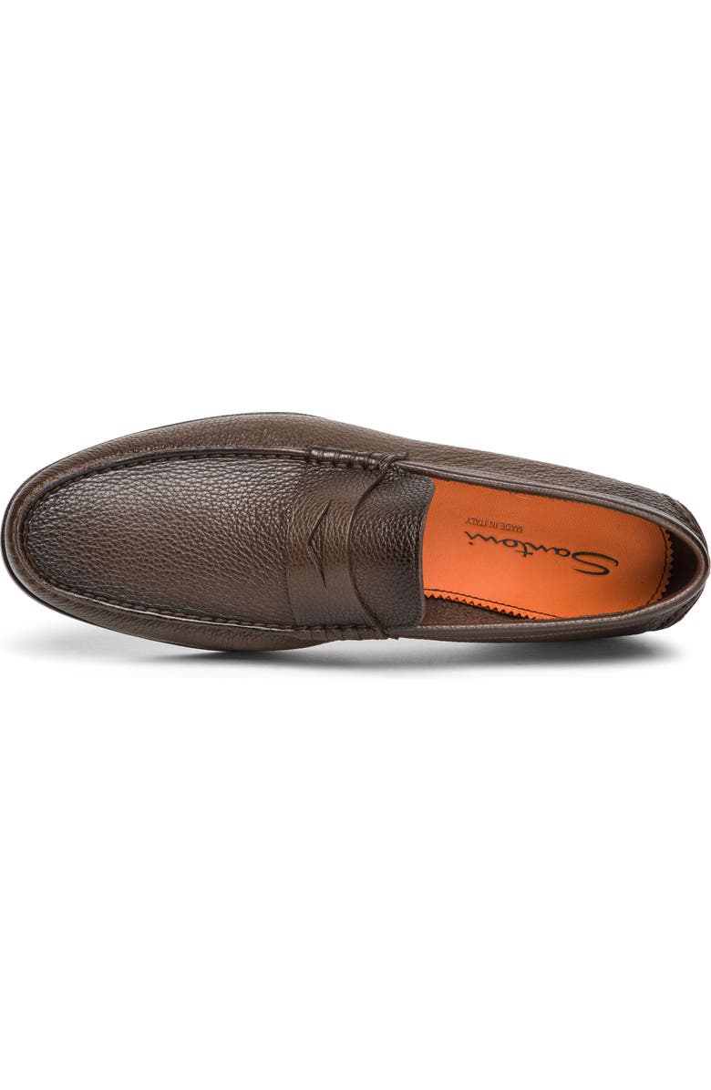 Santoni Ikangia Penny Loafer, Alternate, color, Dark Brown