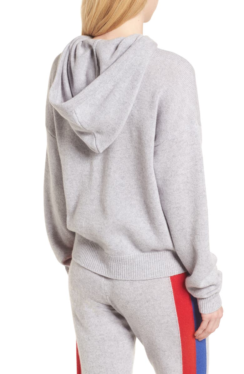 Juicy Couture Stripe Cashmere Hoodie, Alternate, color, 