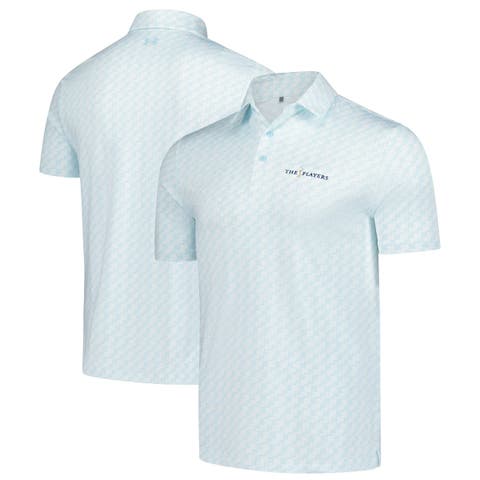 Men's Under Armour  Light Blue THE PLAYERS Drive Clubhouse Grid Polo