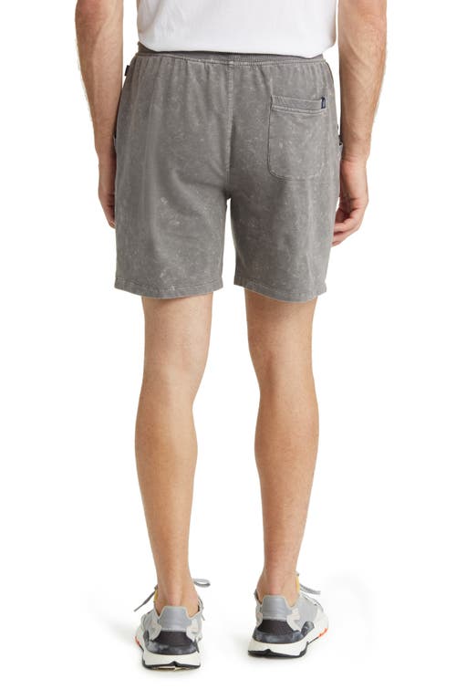 Stone Rose Acid Wash Fleece Sweat Shorts In Grey