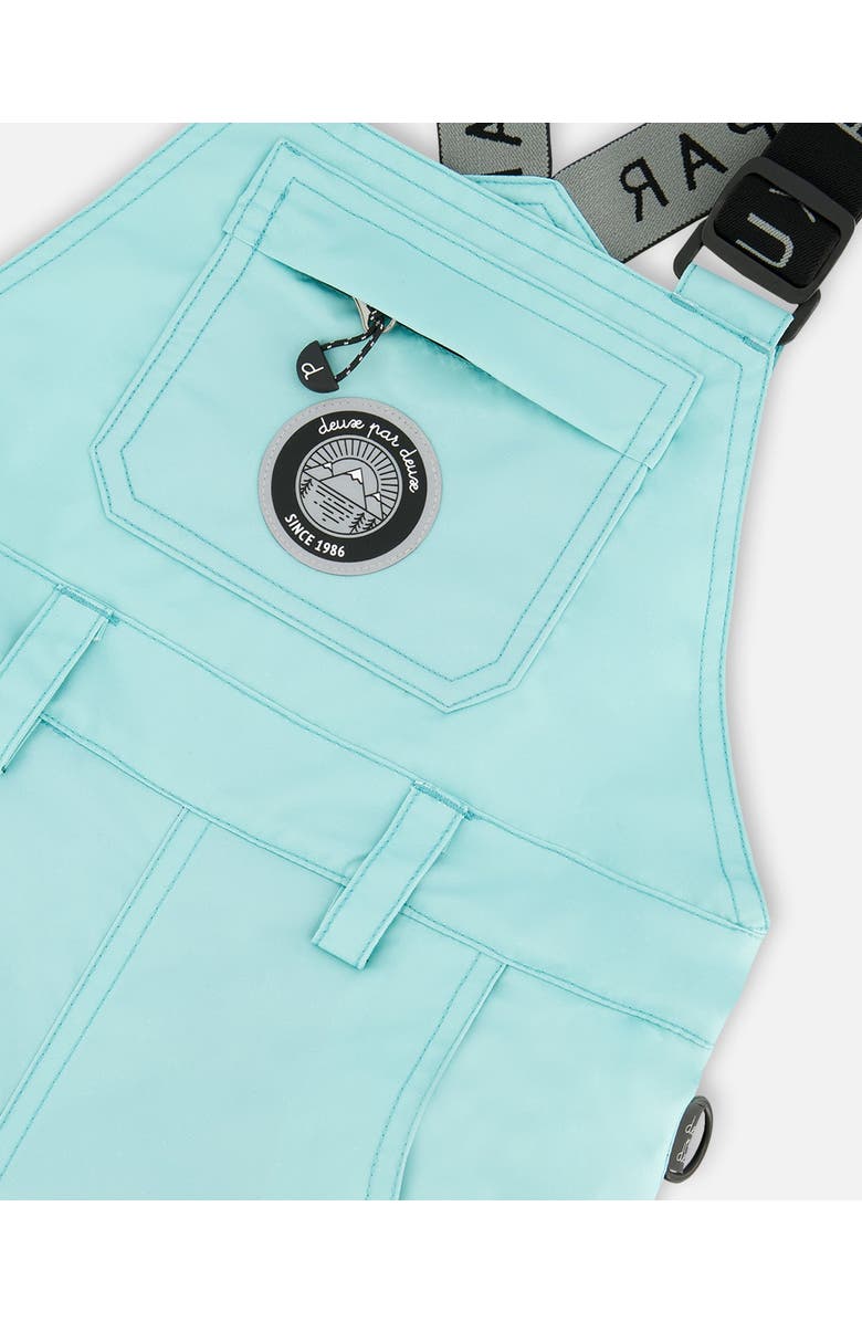 Deux par Deux Girl Solid Play Overall Snow Bib, Alternate, color, Turquoise Blue