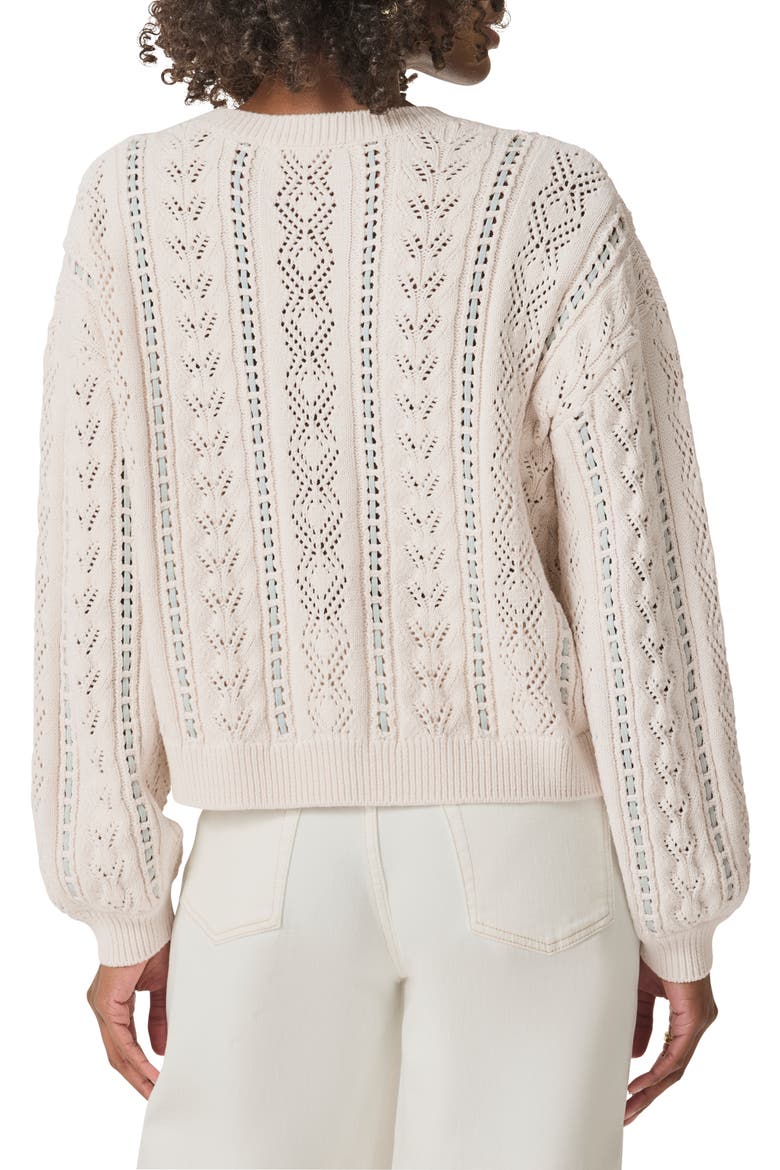 Penelope Open Stitch Sweater, Alternate, color, MOONSTONE/ MINERAL