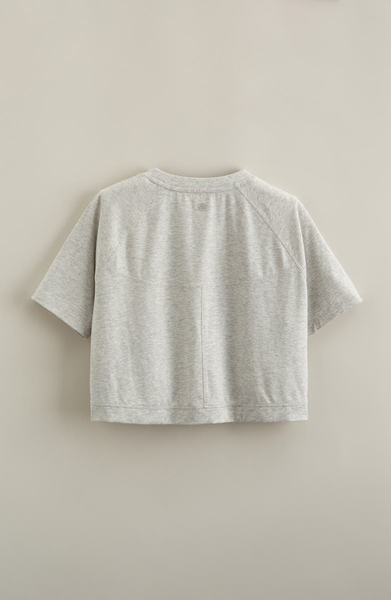 Zella Girl Kids' All Star Crop T-Shirt, Alternate, color, Grey Light Heather