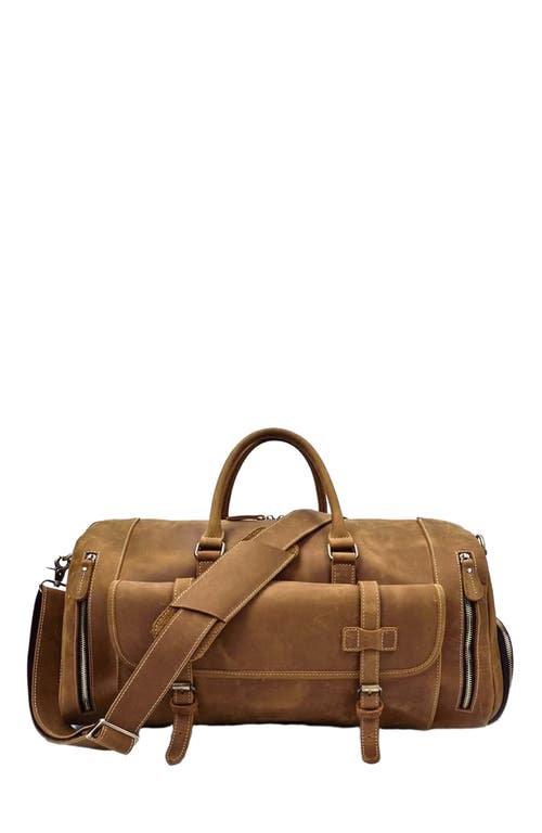 STEEL HORSE LEATHER The Bard Weekender | Handmade Leather Duffle Bag in Brown  product