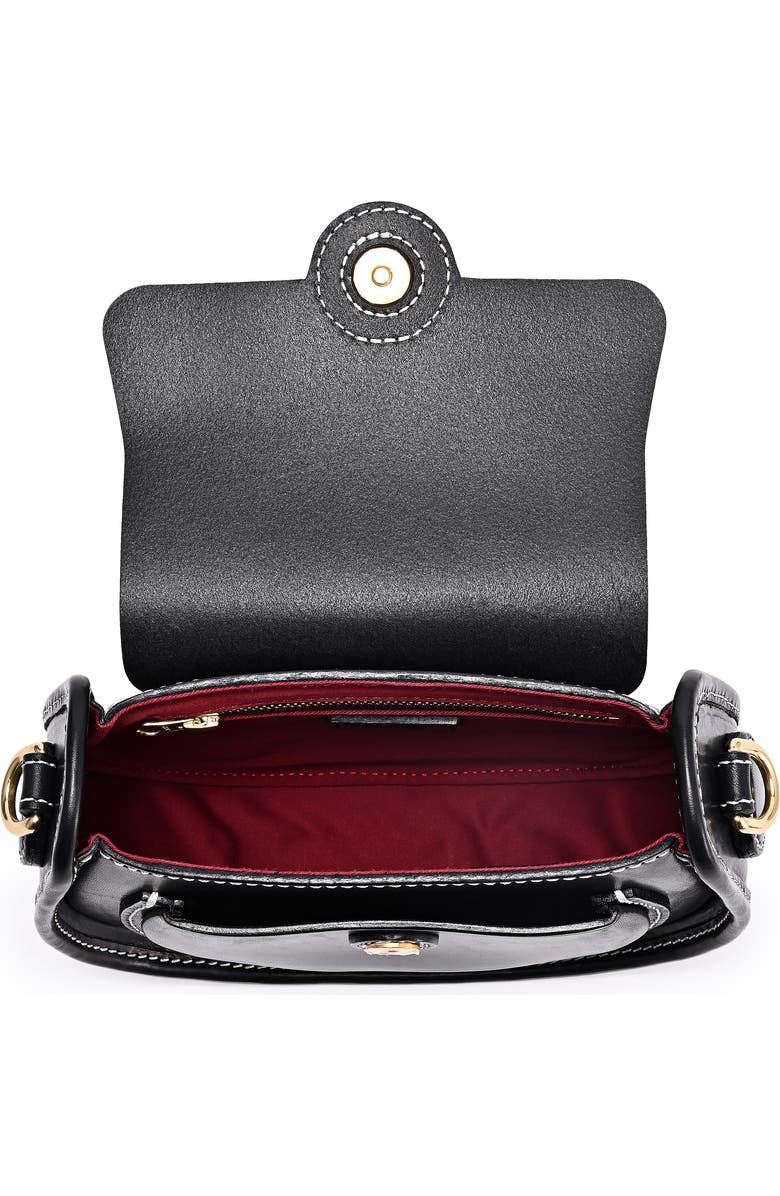 OLD TREND Begonia Genuine Leather Vintage Compact Crossbody, Alternate, color, Black