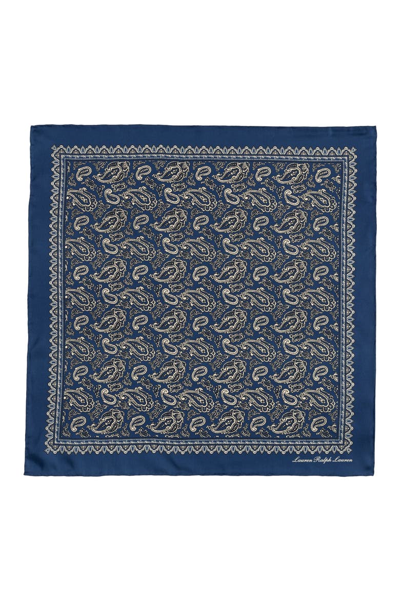 Fall Paisley Bandana, Alternate, color, Charter Blue