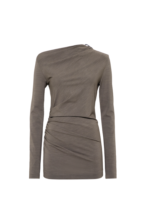 Ruched T-shirt with monili