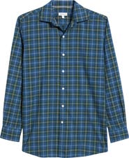 Peter Millar Frasier Check Button-Up Flannel Shirt
