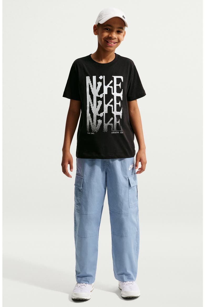 Kids' Stacked Logo Graphic T-Shirt, Main, color, BLACK
