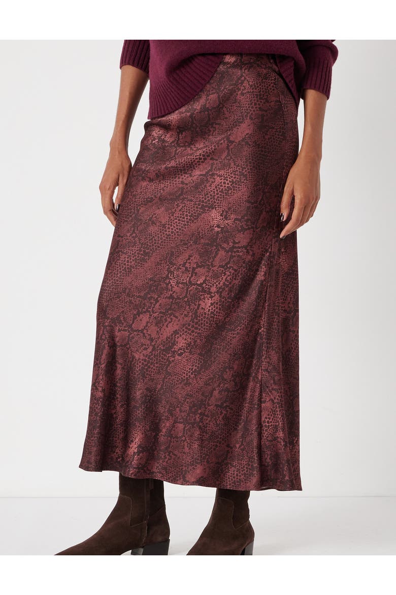 Simone Slinky Skirt, Main, color, Snake Print Brown