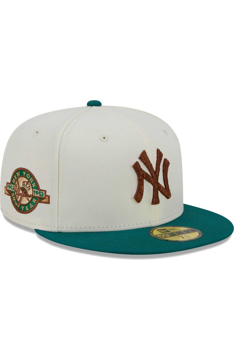 New Era Men's New Era White New York Yankees Cooperstown Collection Camp 59FIFTY Fitted Hat, Main, color, 