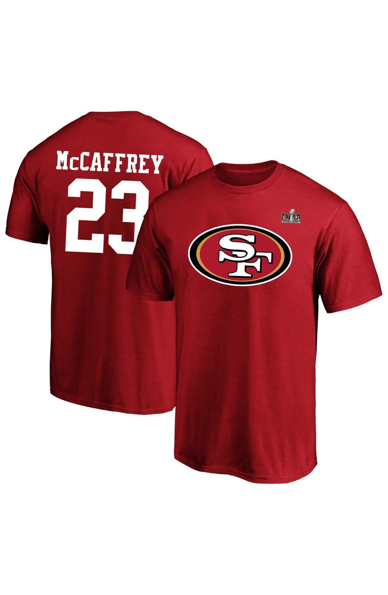 FANATICS Men's Fanatics Branded Christian McCaffrey Scarlet San Francisco 49ers Super Bowl LVIII Big & Tall Player Name & Number T-Shirt, Alternate, color, 