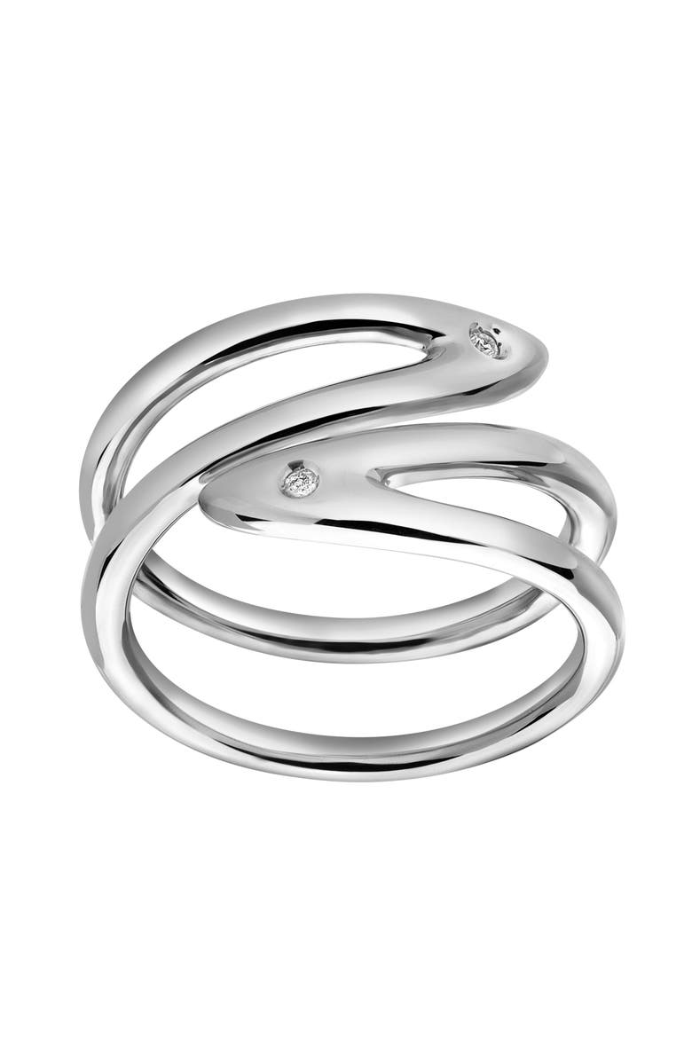 LuvMyJewelry Norelle Sterling Silver 0.02 Ct Diamond Wrap Ring, Main, color, 925 Sterling Silver