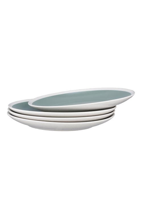 Stone Lain Serenity Stoneware 4-piece Dinner Plate Set In Green