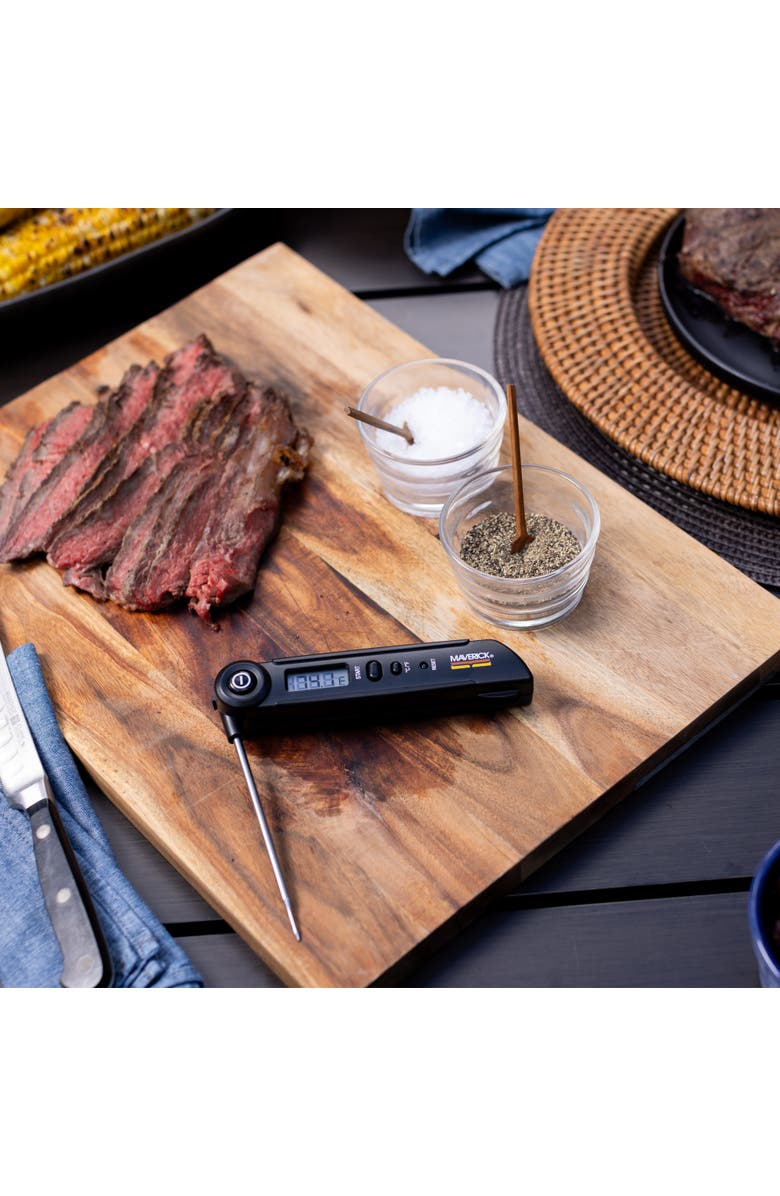 Maverick Flip-Action Probe Folding Thermometer, Alternate, color, Black