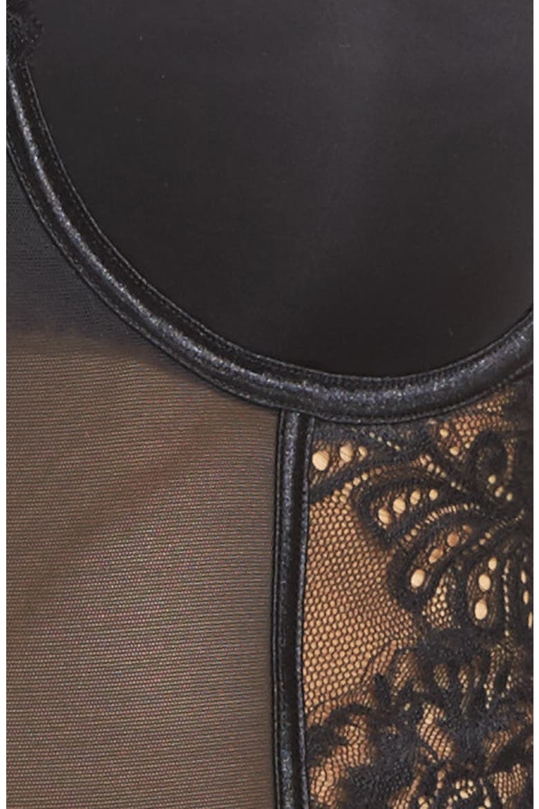 Sophia Convertible Strapless Underwire Bodysuit, Alternate, color, BLACK