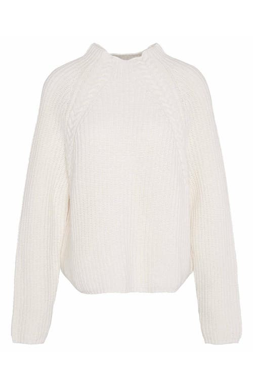 Barbour Rhonda Funnel Neck Wool Blend Sweater In Neutral