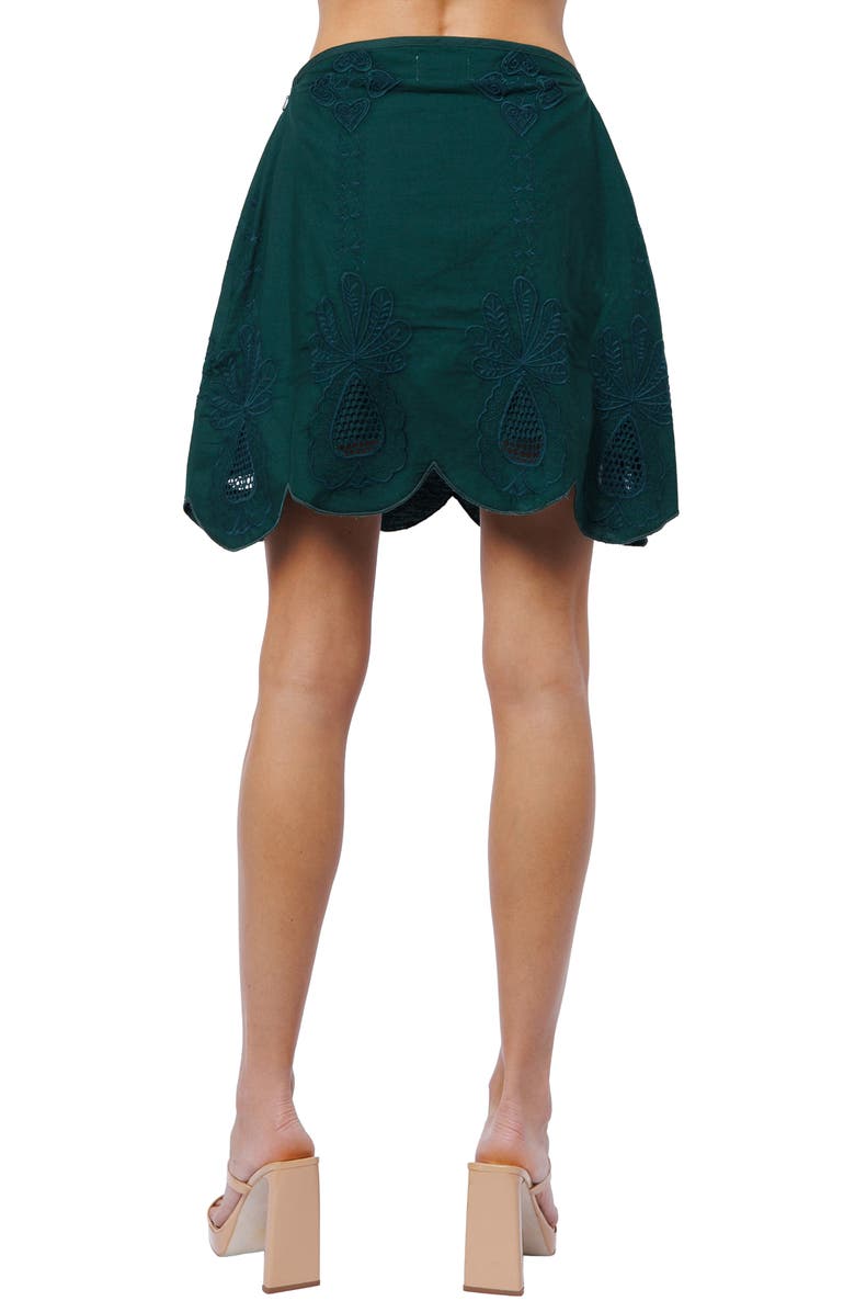 CIEBON Annie Scalloped Miniskirt, Alternate, color, Green