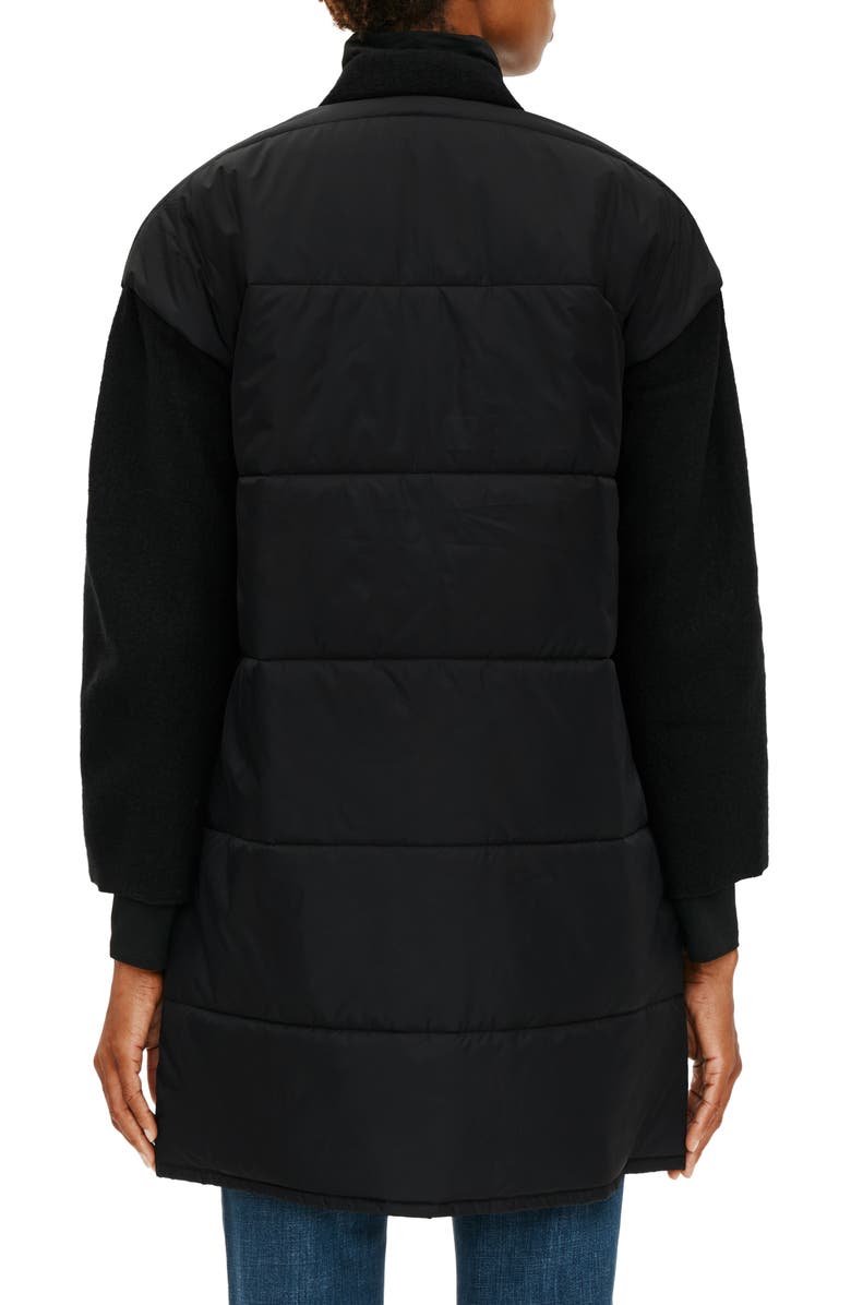 Eileen Fisher Recycled Nylon & Boiled Wool Coat, Alternate, color, 
