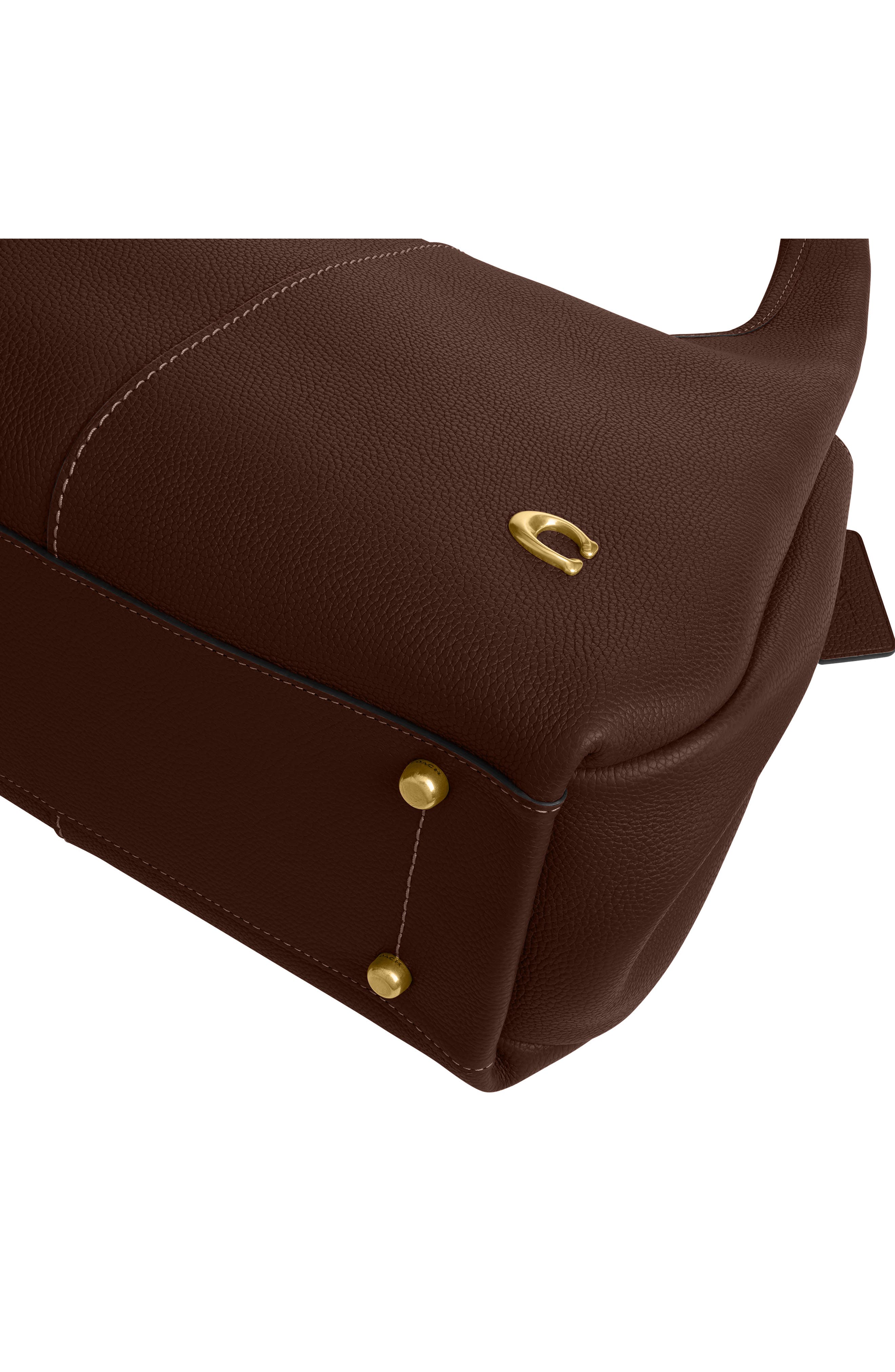 Lana Polished Pebble Leather Shoulder Bag, Alternate, color, BRASS/ MAPLE