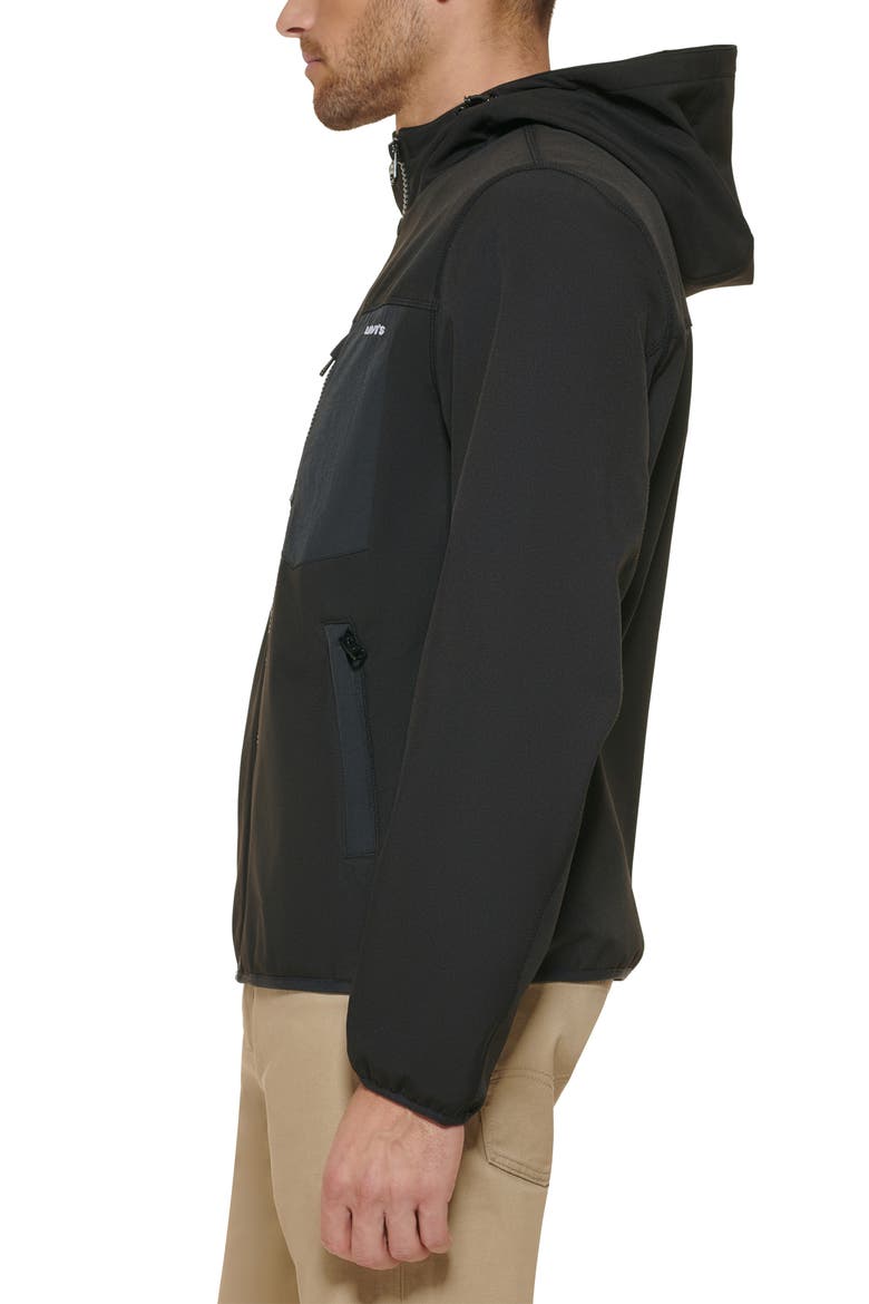 Levi's® Performance Hooded Rain Jacket, Alternate, color, BLACK