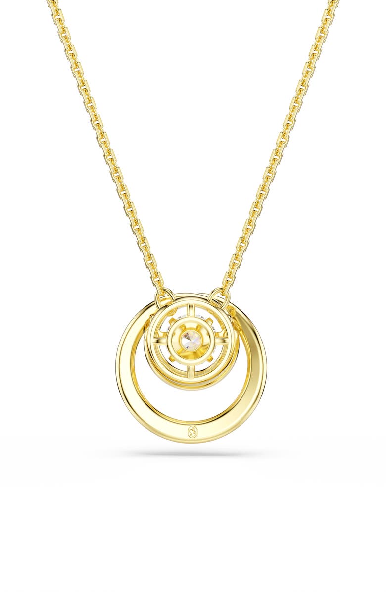 Swarovski Hyperbola Pendant Necklace, Alternate, color, White/ Gold
