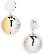 Rabanne Two-Tone Ball Clip-On Earrings