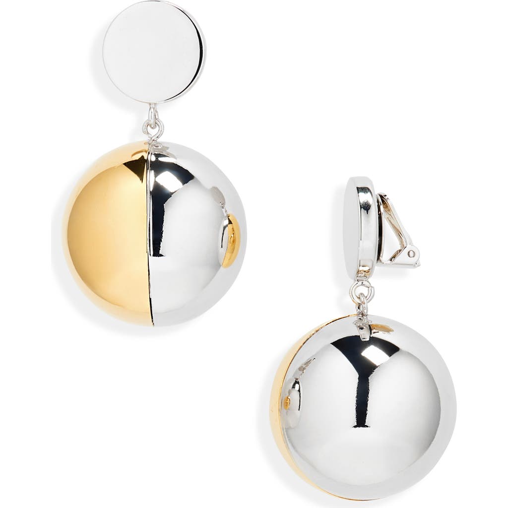 Rabanne Two-tone Ball Clip-on Earrings In Multi