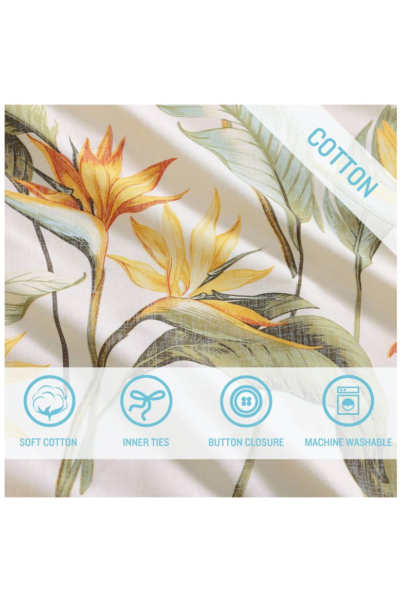 Birds Of Paradise Comforter, Sham & Pillow Set, Alternate, color, IVORY MULTI