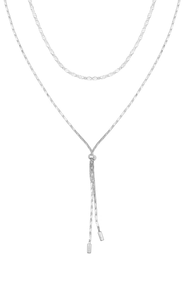 Vince Camuto Had a Chain Layered Y-Necklace, Alternate, color, Silver Tone