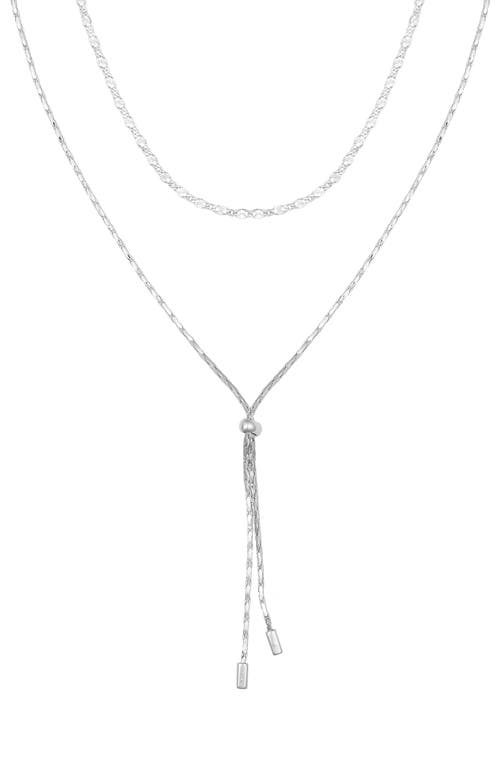 Vince Camuto Had A Chain Layered Y-necklace In Silver Tone