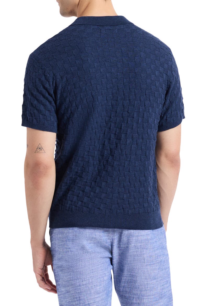 Hampson Cotton Polo Sweater, Alternate, color, NAVY
