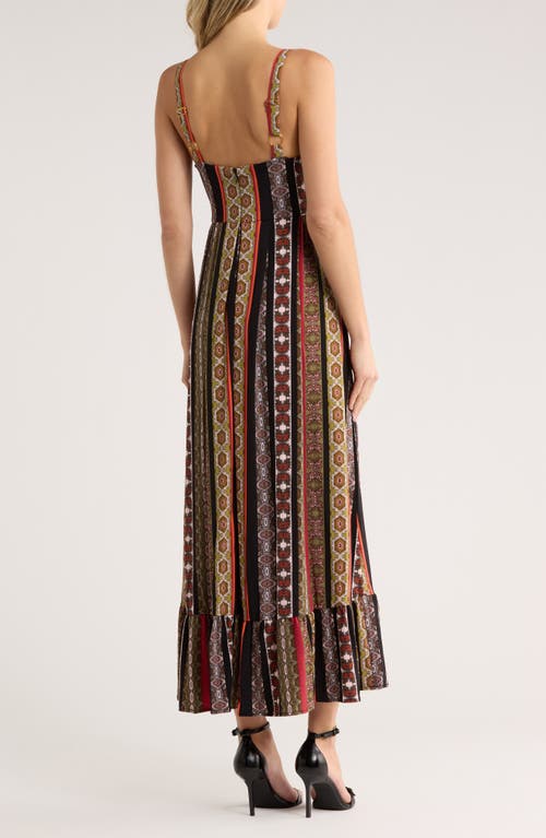 T Tahari V-neck Sleeveless Dress In Multi
