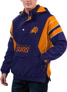 STARTER Men's Starter  Purple Phoenix Suns Home Team Hoodie Half-Zip Jacket