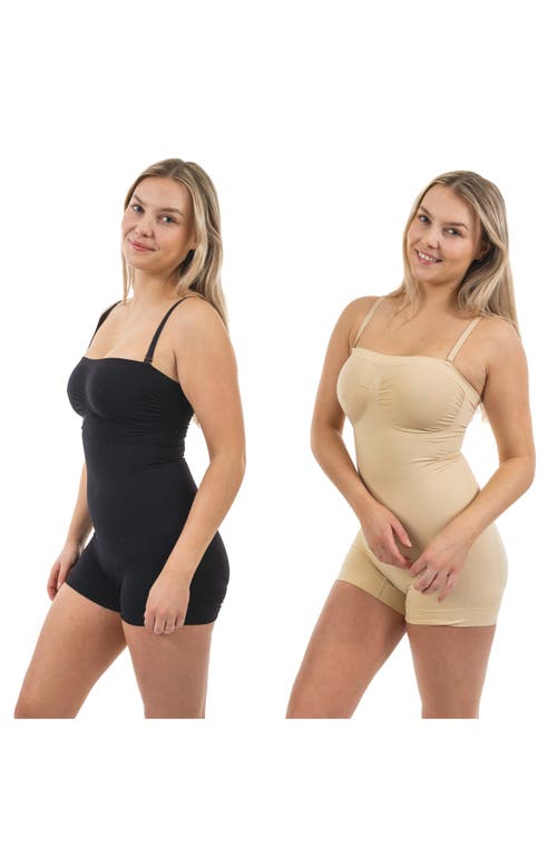 Body Beautiful Bodysuit Shaper With Boyshorts In Gold