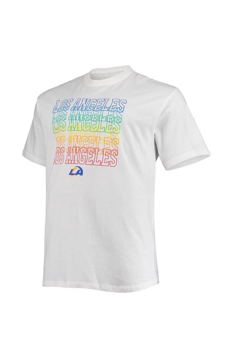 FANATICS Men's Fanatics Branded White Los Angeles Rams Big & Tall City Pride T-Shirt, Alternate, color, White