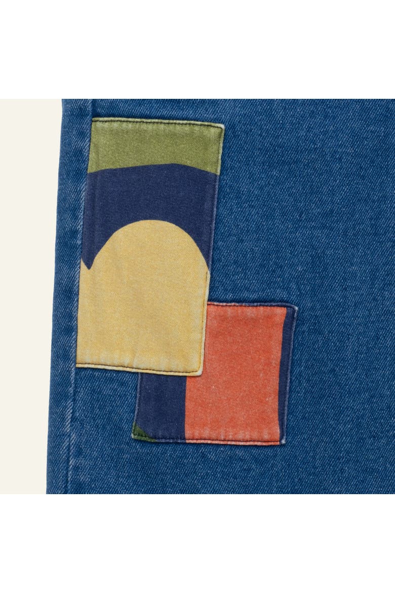 Patched Denim Pant, Alternate, color, Denim Blue