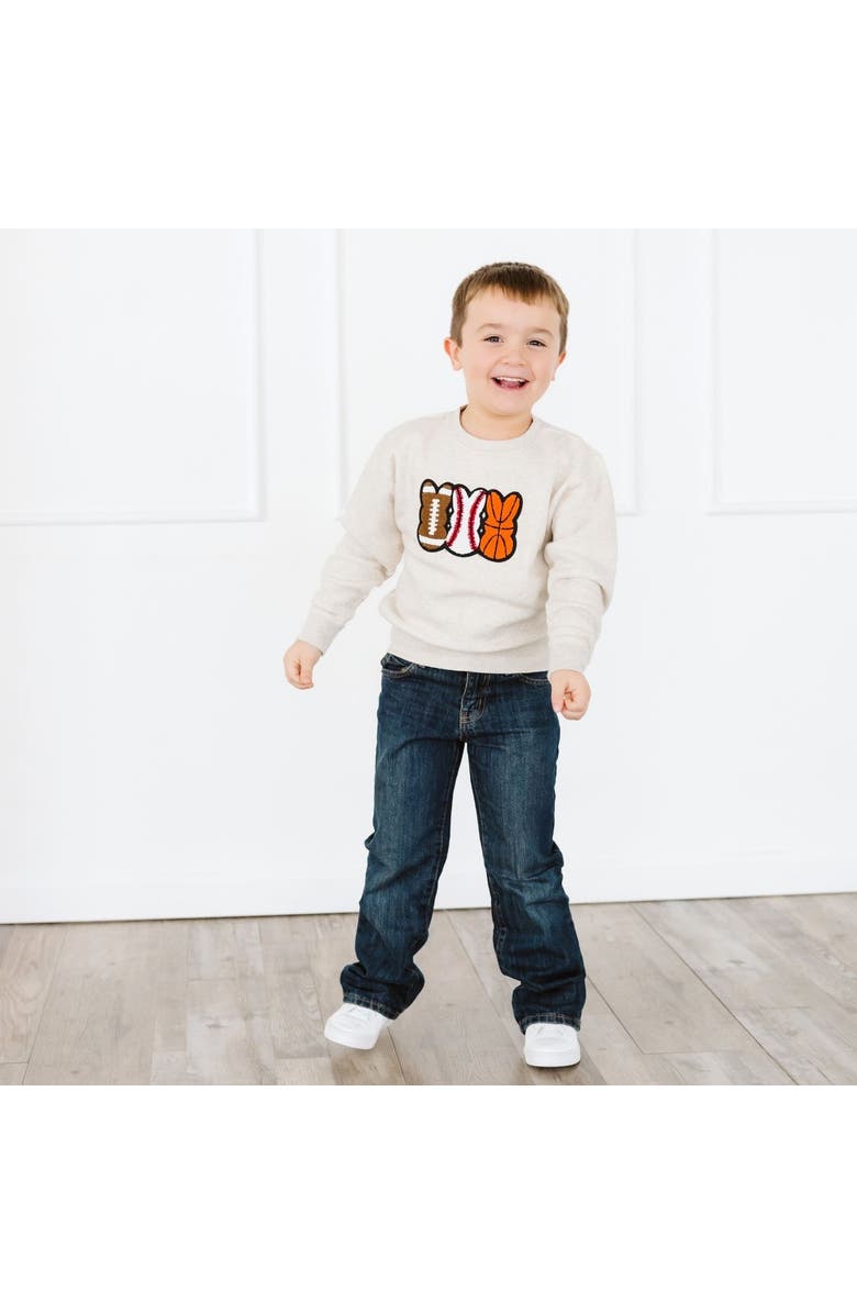 Sweet Wink Sports Peeps Patch Easter Sweatshirt, Alternate, color, Natural Heather