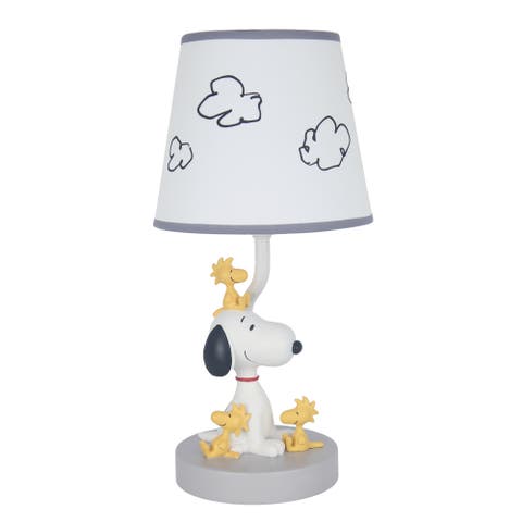 Classic Snoopy & Friends Nursery Lamp with Shade & Bulb