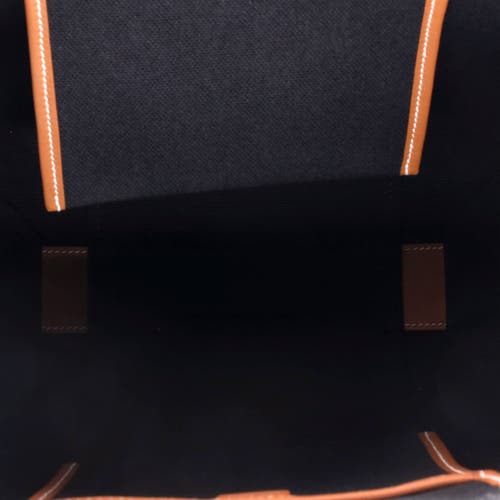 Pre-owned Hermes  Hermes Etriviere Pocket Tote Toile And Leather 27 In Black