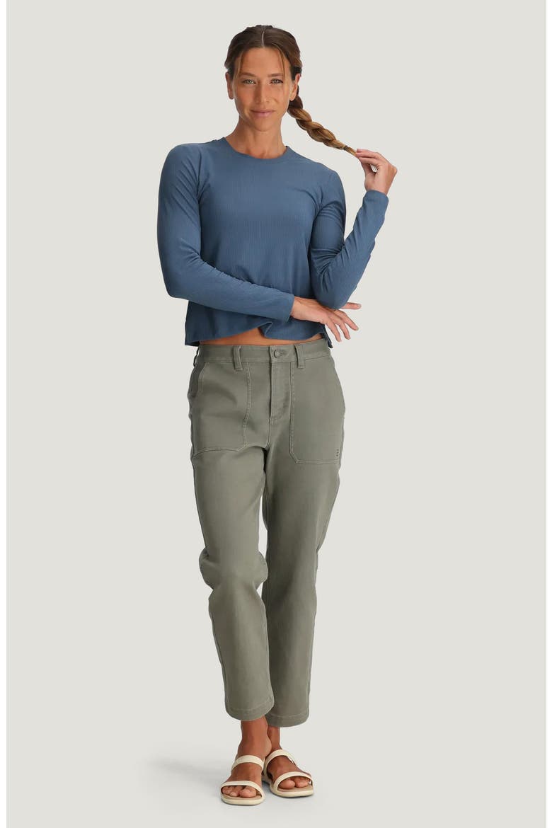 Long Sleeve Rib T-Shirt, Alternate, color, PACIFIC BLUE