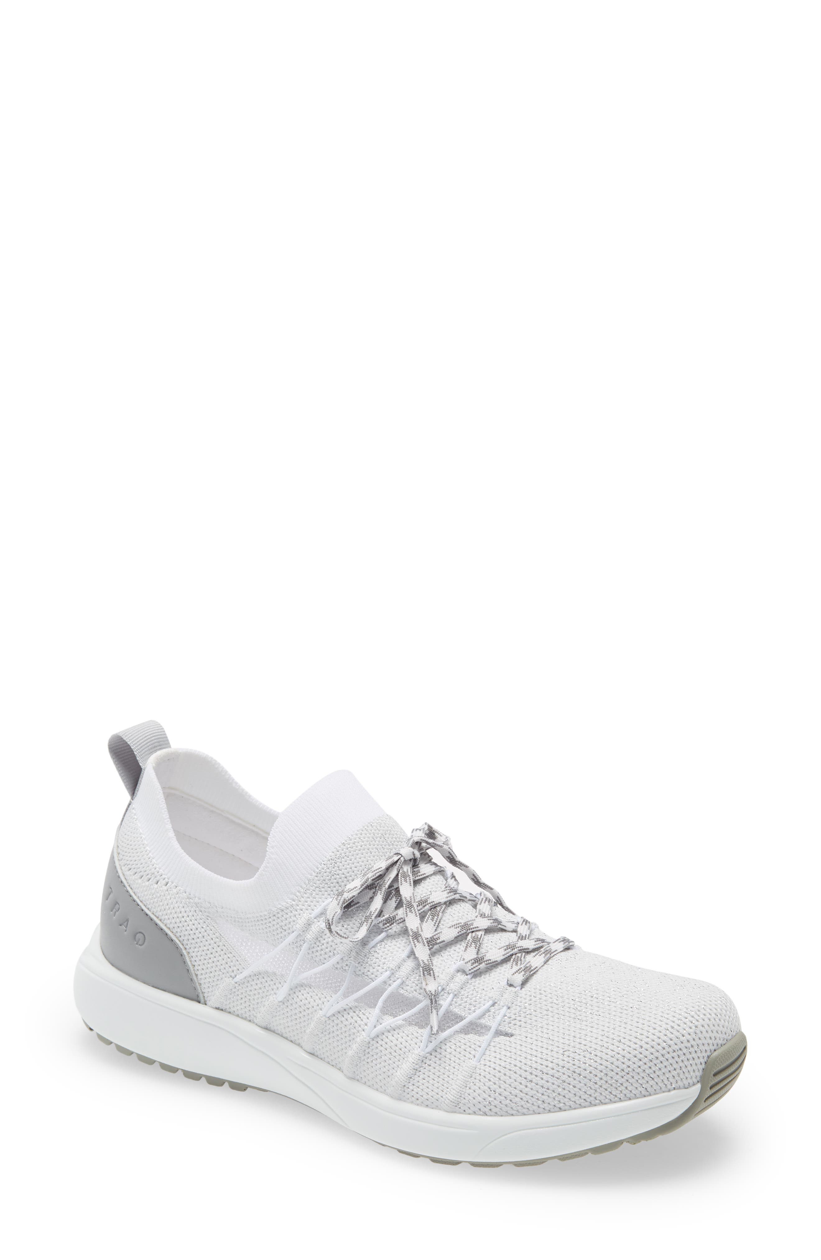 Synq 2 Knit Sneaker, Main, color, SILVER LEATHER