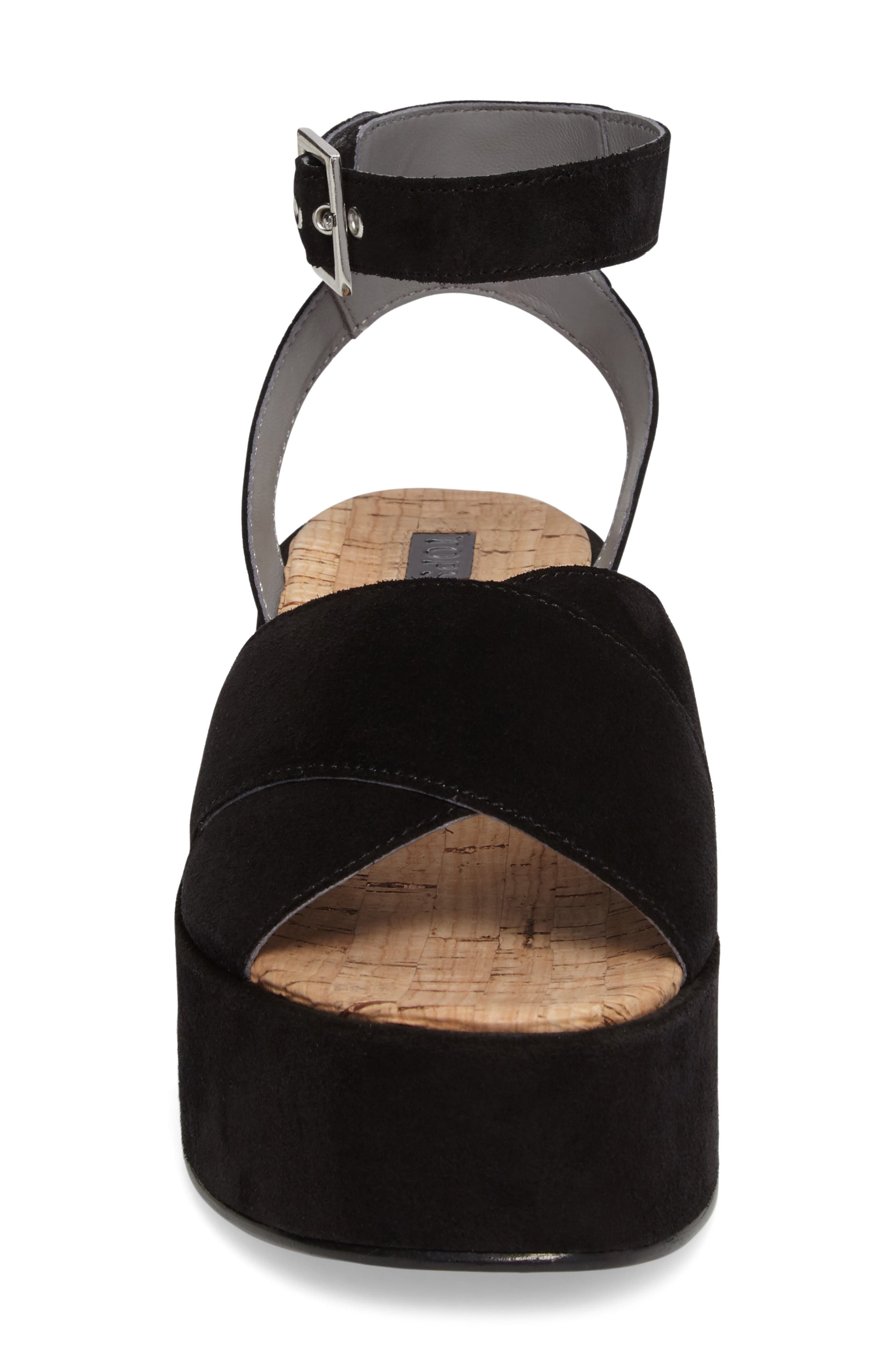 Topshop Whisper Platform Sandal, Alternate, color, 