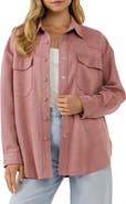 Endless Rose Free the Roses Faux Suede Shacket