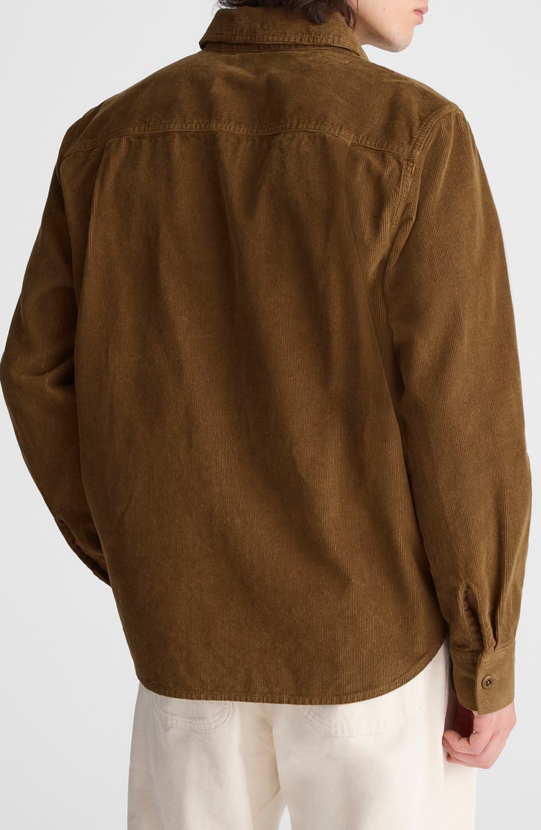 Madewell Corduroy Button-Up Work Shirt, Alternate, color, Woodland Brown
