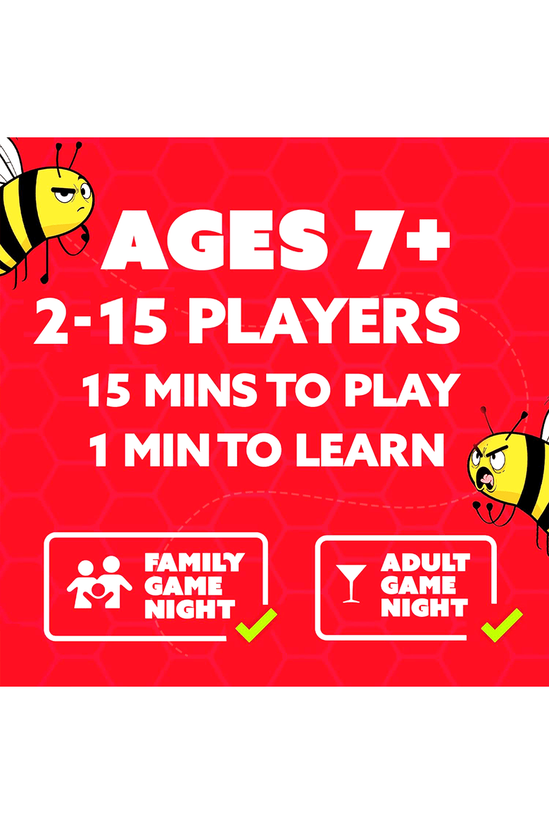 Dont Bee Last Card Game for Kids and Family - Fast-Paced Party Game, Alternate, color, Party Pack