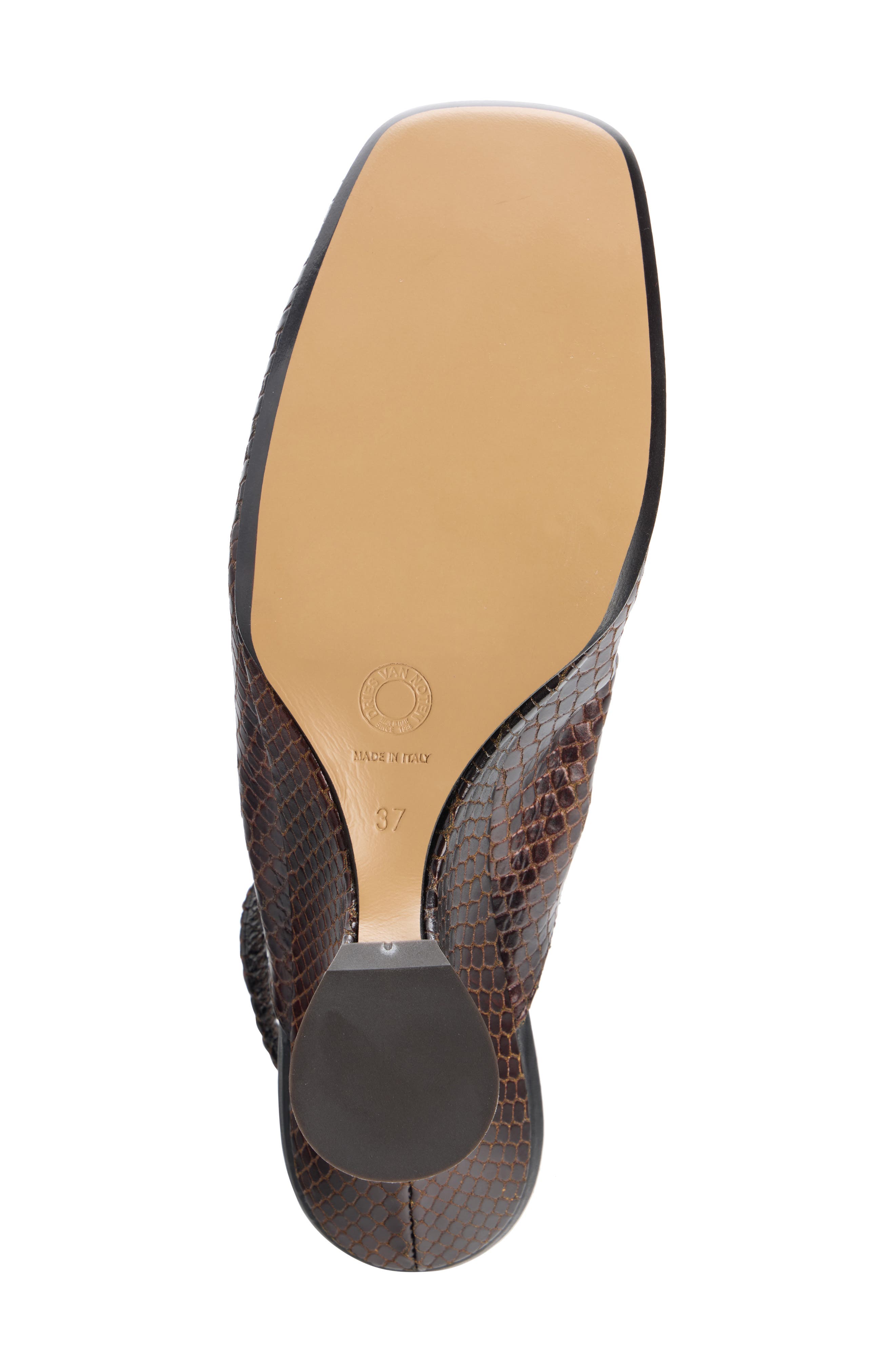 Dries Van Noten Dented Wedge Slingback Pump, Alternate, color, Dark Brown 704