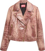 DIESEL® L-Unatic Leather Moto Jacket